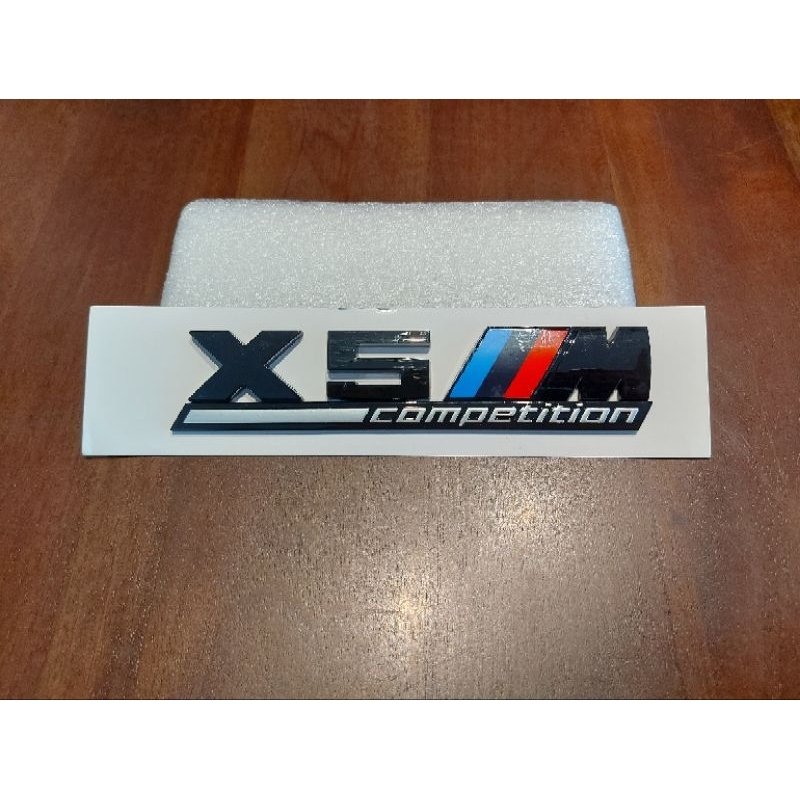Emblem X5 Competition Black Glossy Bagasi Emblem M BMW
