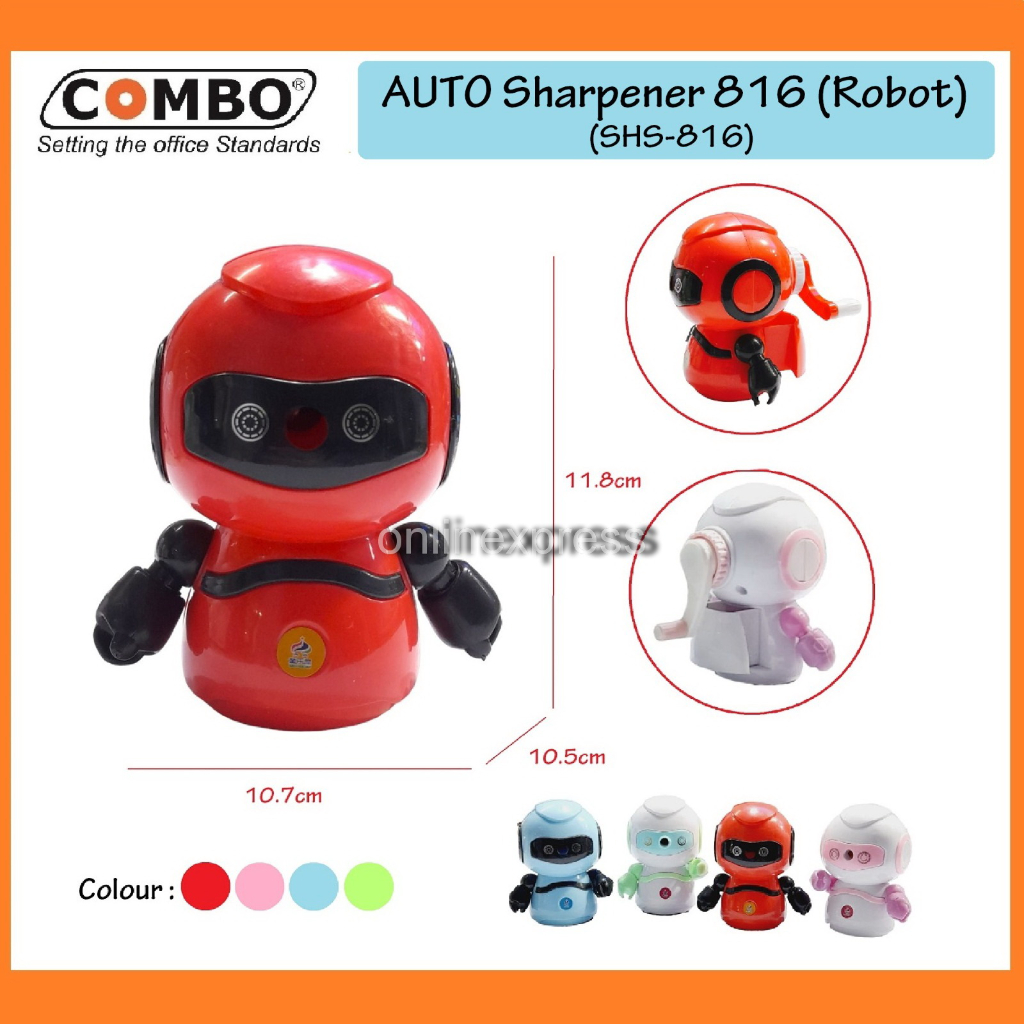 

Serutan Pensil / Rautan Meja Putar Robot / Sharpener 816 Auto-Feed