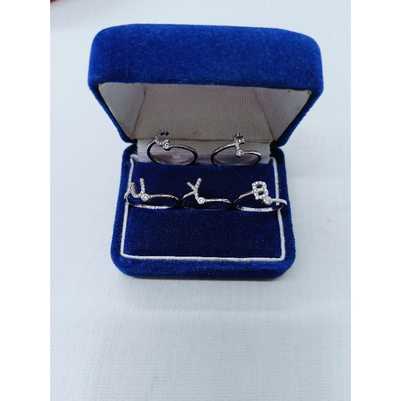 CINCIN HURUF WANITA/CINCIN INISIAL/PERAK ASLI 925 LAPIS MAS ANTI KARAT