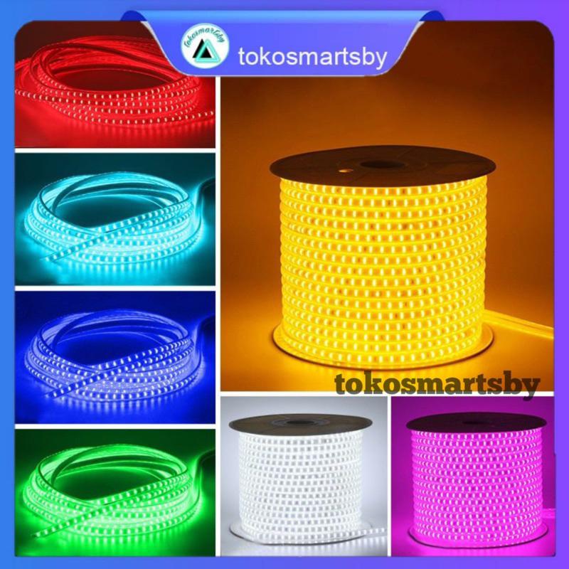 Lampu Strip Selang 5050 100 Meter 220 Volt / Lampu Dekor 5050