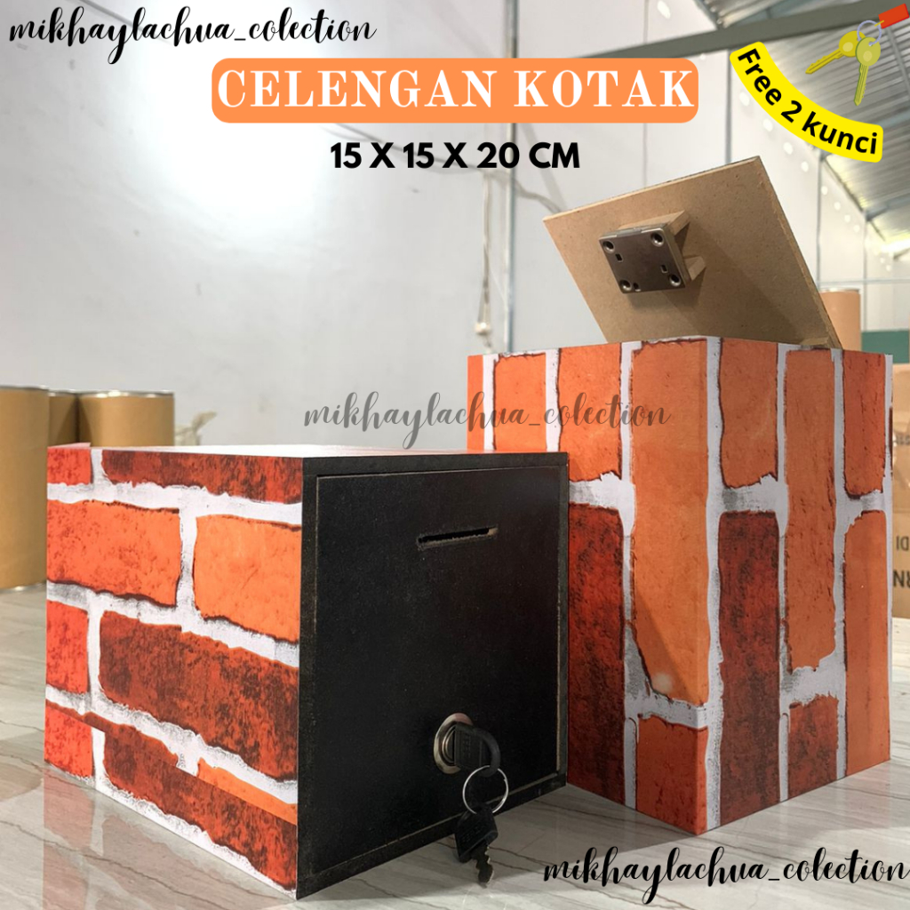 Celengan Target Jumbo Kunci 50jt 100jt 200jt Pecahan Nabung Nominal 50k 100k 200k / Celengan Kayu An