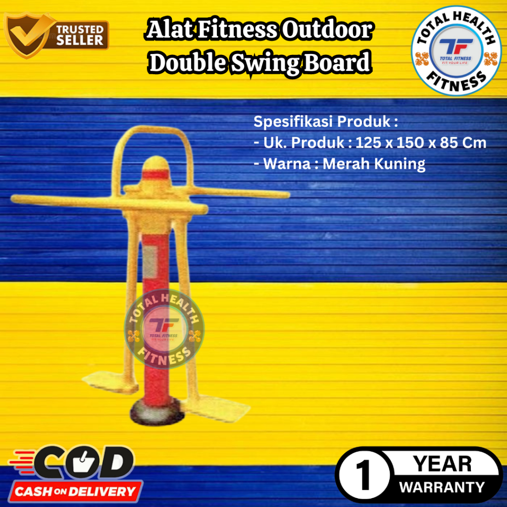 Alat Fitness Outdoor Double Swing Board Total Fitness - Alat Olahraga Out Door - Alat Gym Fitness Taman - Alat Olahraga Outdoor
