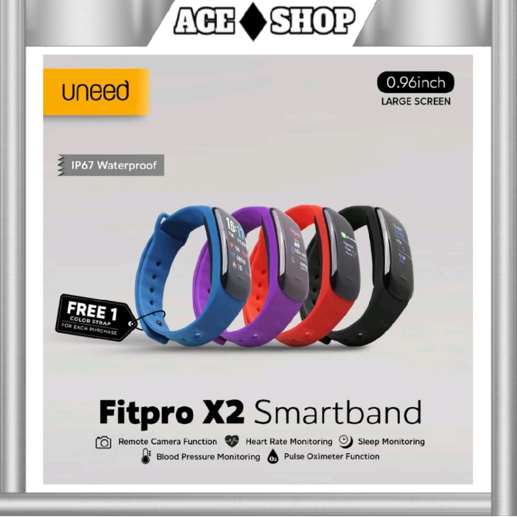 UNEED Fitpro X2 Smartband IP67 Waterproof Blood Oxygen Heart Rate