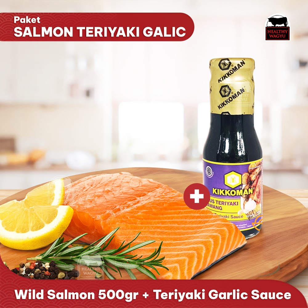

PROMO BUNDLING! Wild Salmon Premium 470-500gr + Teriyaki Bawang Sc. Healthy Wagyu