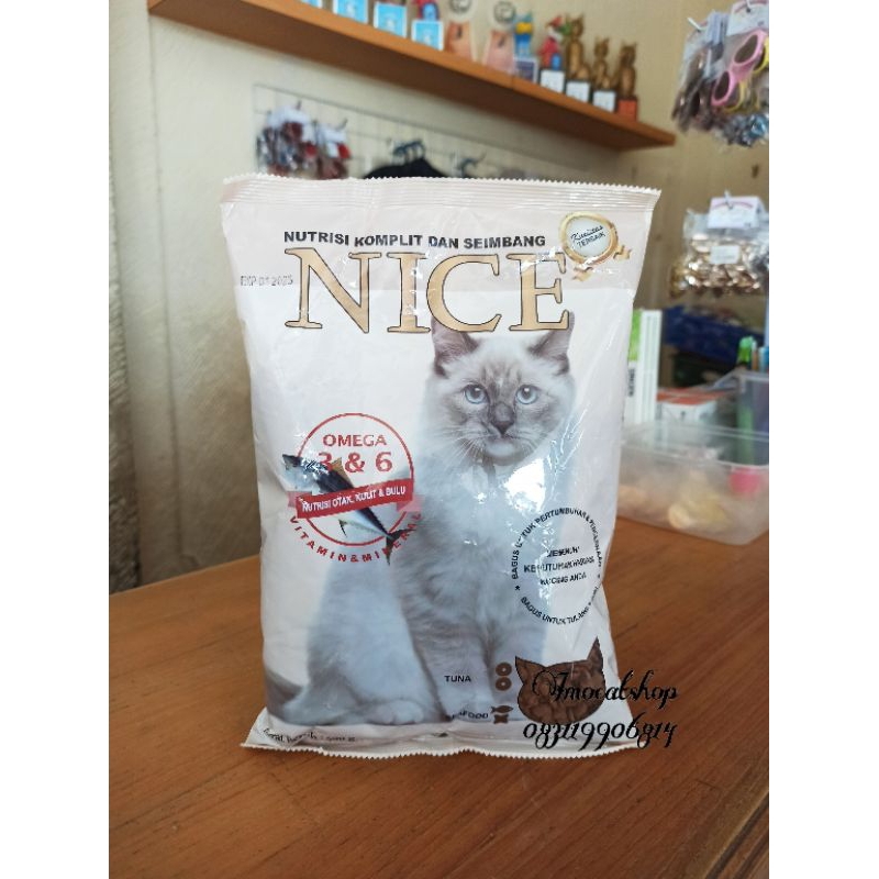 nice cat food 500 g makanan kucing murah