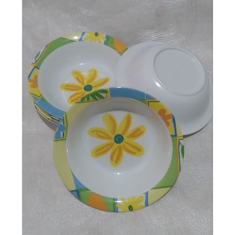 MANGKUK MELAMIN CANTIK SEGAR second 1 paket isi 6 bj