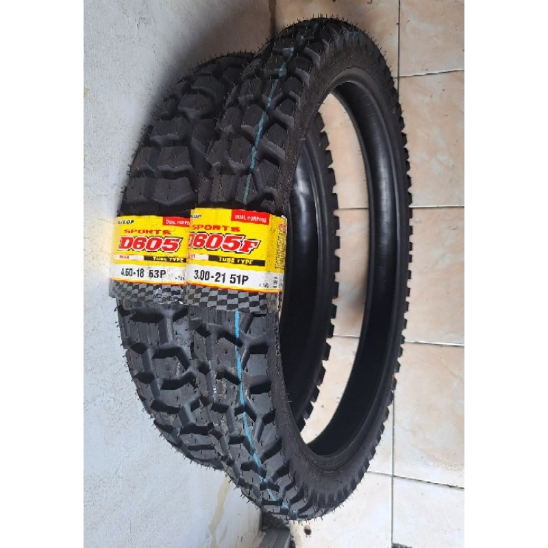 Ban Dual purpose Dunlop D605 21/18 dunlop D605 21/18 klx crf wr
