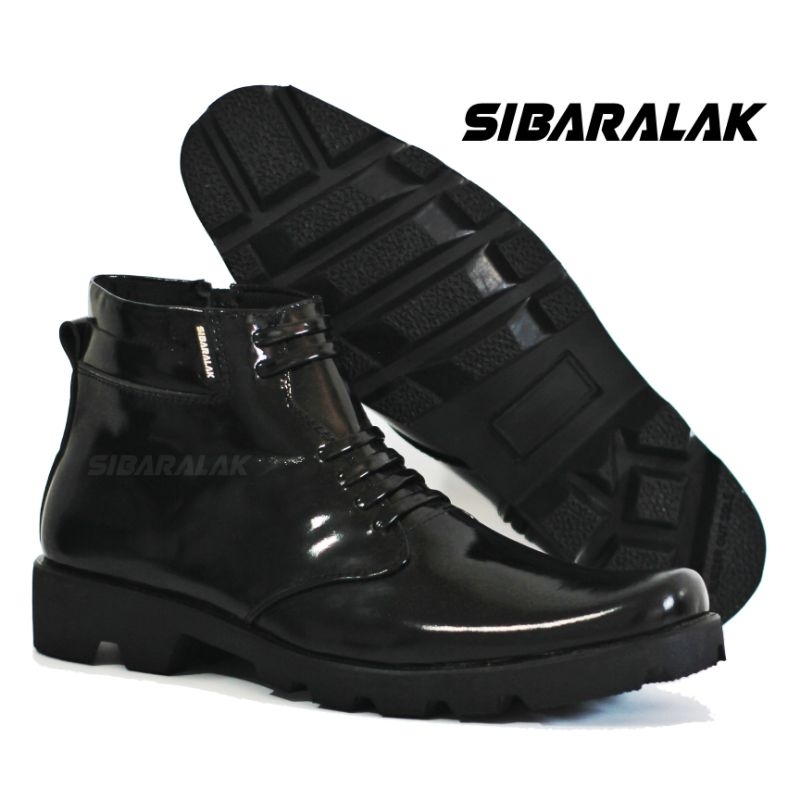 Sibaralak Sepatu PDH Kulit Kilap