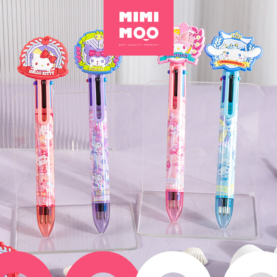 

MIMIMOO Pulpen 6 Warna Karakter Lucu Cinnamoroll Kuromi Hello Kitty
