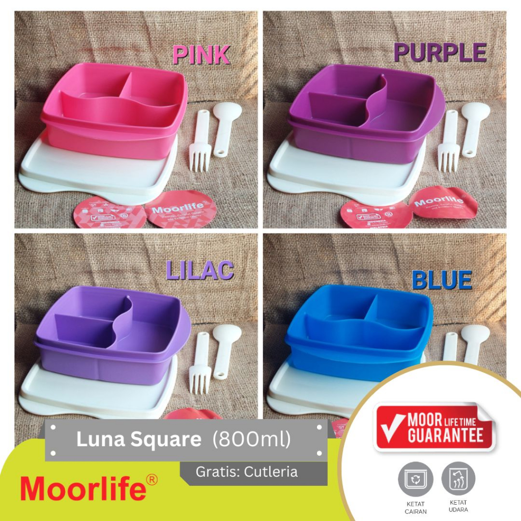 Kotak bekal - Luna MOORLIFE tempat bekal makan anak sekat 3
