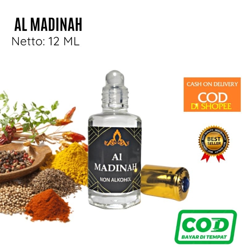 Minyak Wangi Al Madinah Parfum Al Madinah Haromain Arab Saudi Bibit Murni Non Alkohol 12 ml Musk Mad
