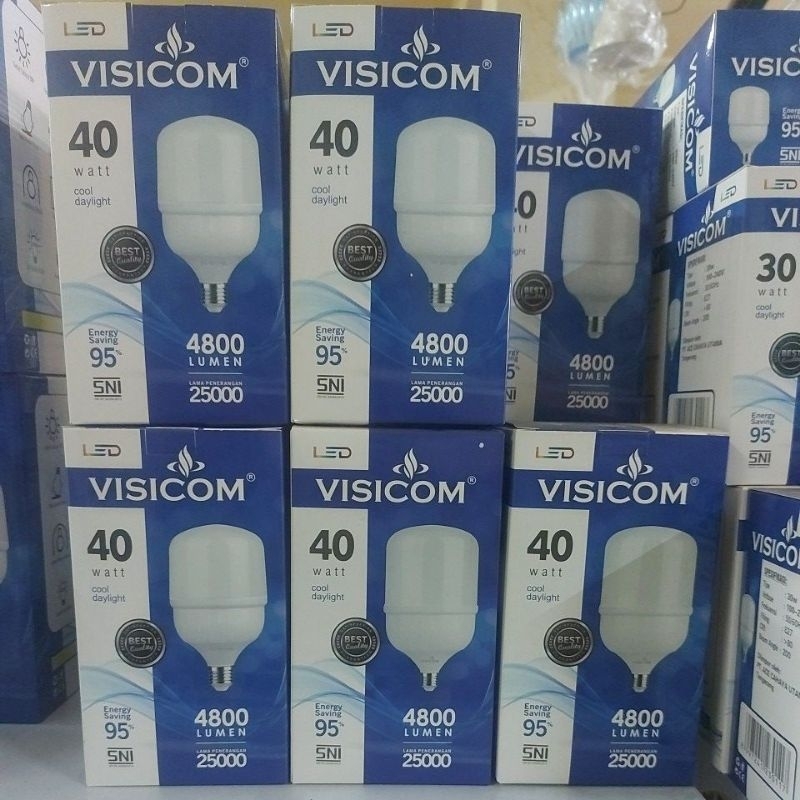LAMPU LED SMART VISICOM 40 WATT JUMBO CAHAYA PUTIH