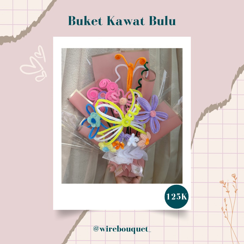 bouquet kawat bulu