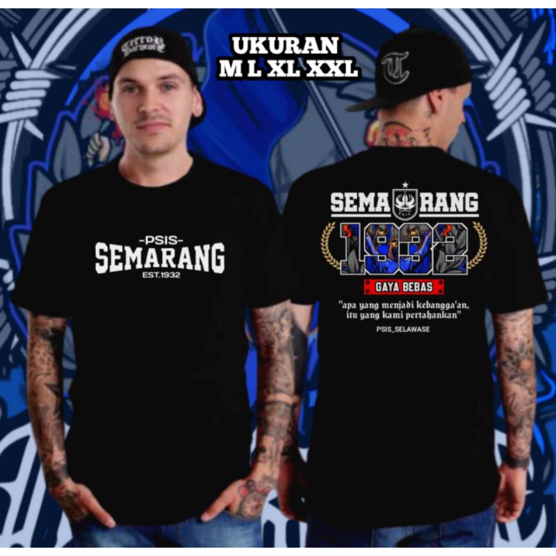 Kaos Pria Wanita Distro Psis Semarang Hitam Atribut Psis Semarang