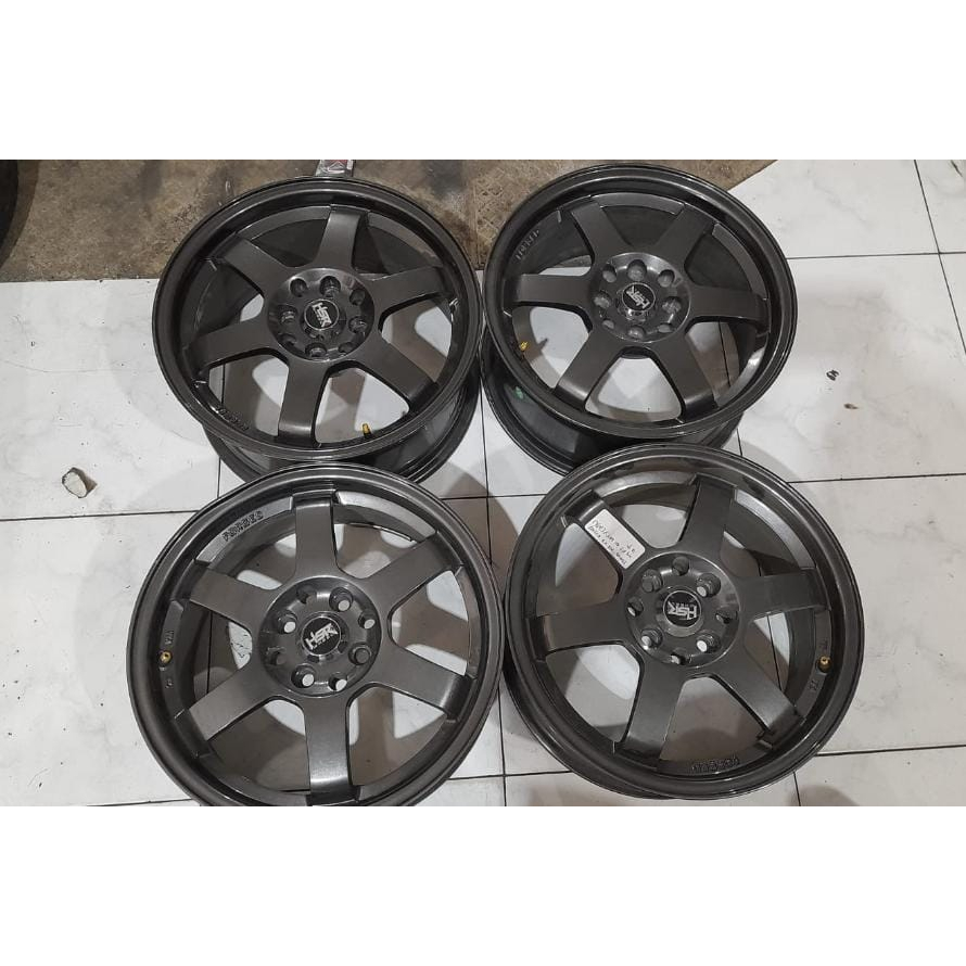 VELG BEKAS TE37 BY HSR R16X7 BAUT 4 PCD 4X100/4x114 ET42