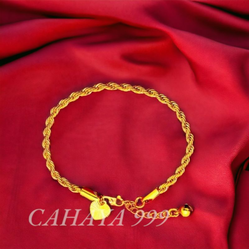 gelang tambang mas hongkong anti karat mewah pesta pernikahan