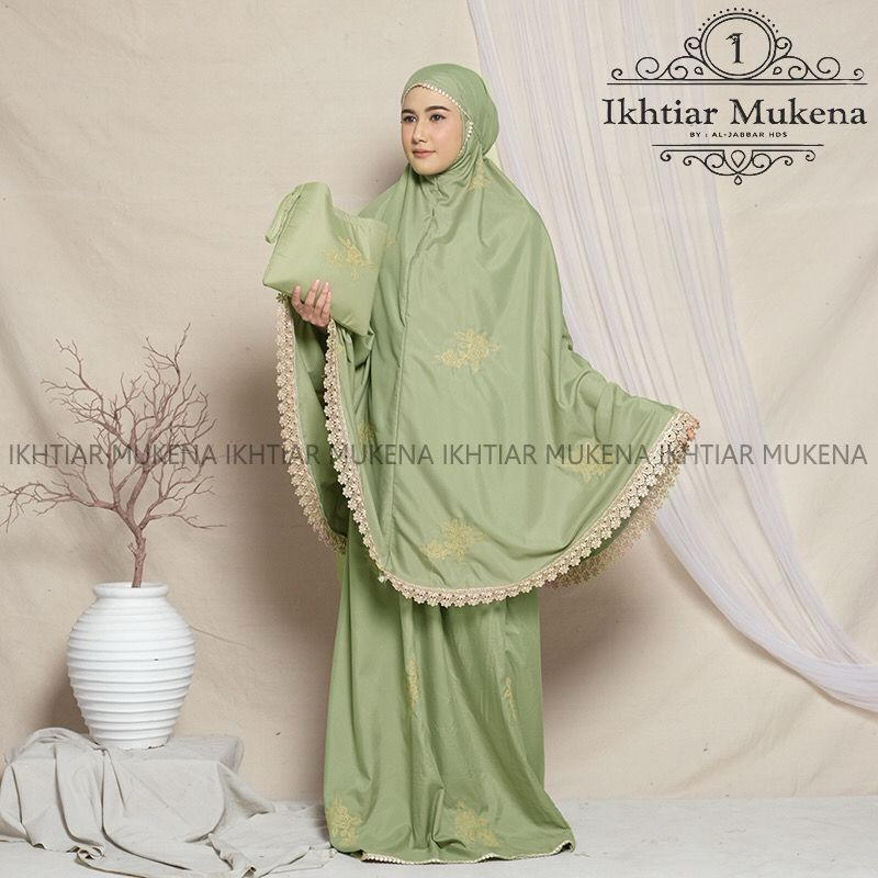 Mukena Dewasa Terbaru Katun Premium Bordir Strimin Rose Ikhtiar Store