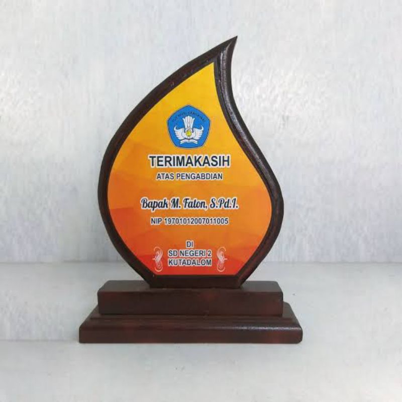 PLAKAT KAYU+ STIKER Anti Air Laminasi Vandel kayu Tetesan Air glowsy mengkilat