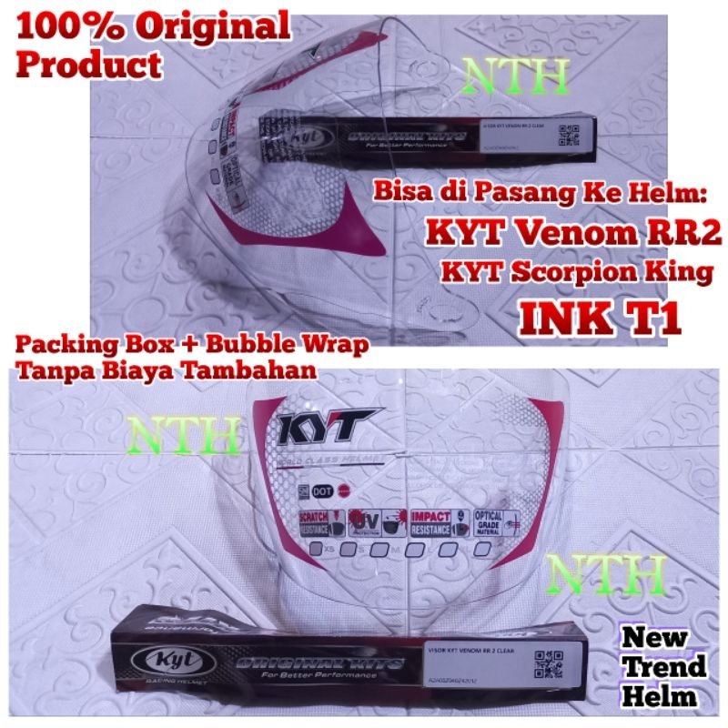 Kaca Helm Kyt Venom RR2 Scorpion king Original
