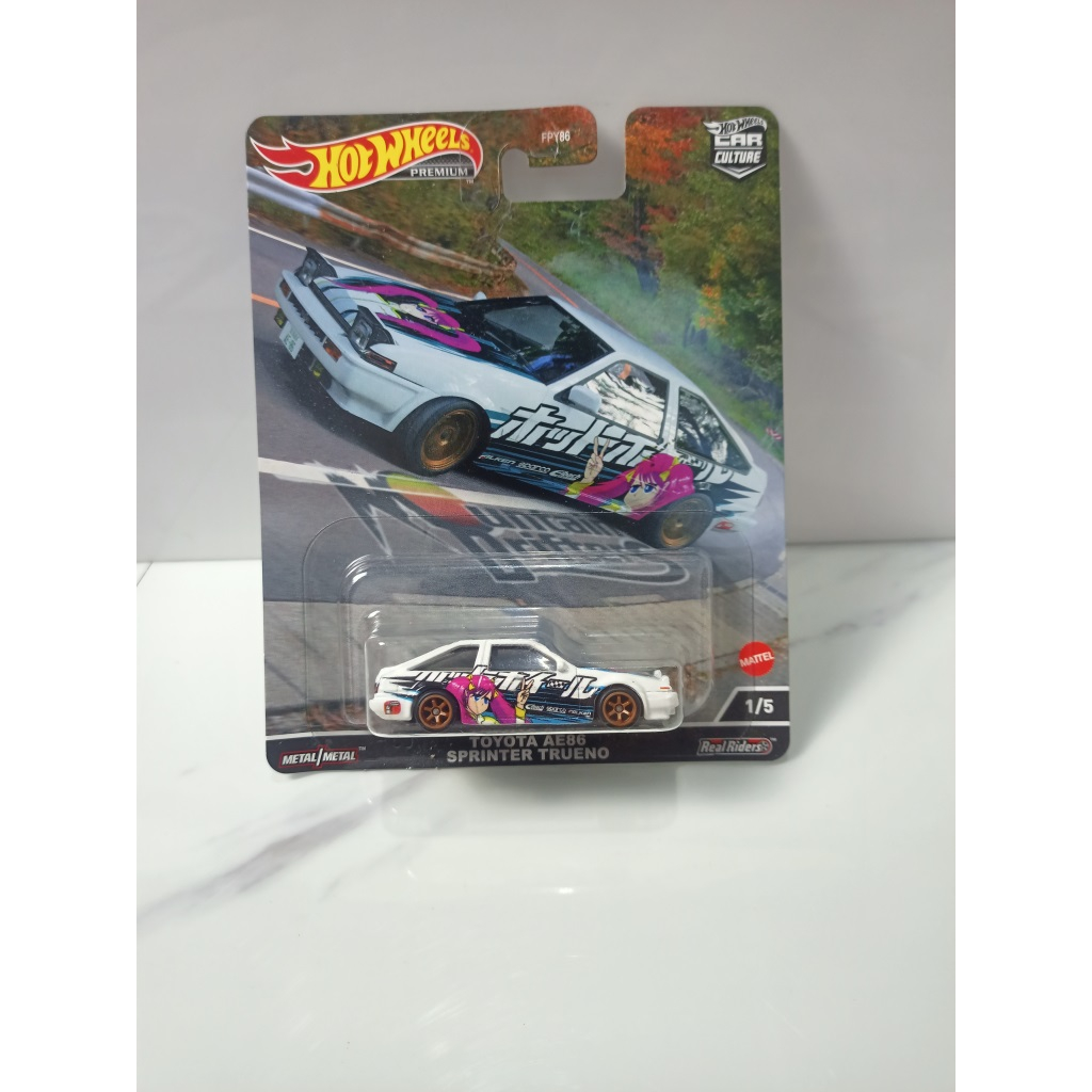 HOTWHEELS PREMIUM TOYOTA AE86 SPRINTER TRUENO WIBU