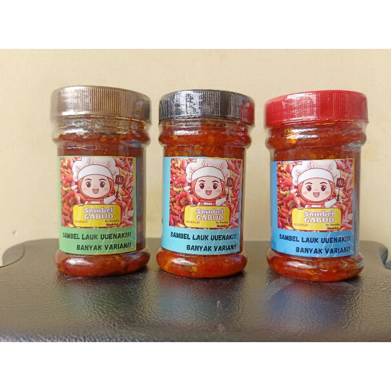 

PAKET HEMAT 3 sambel GABUD sambel teri, klotok, baby cumi