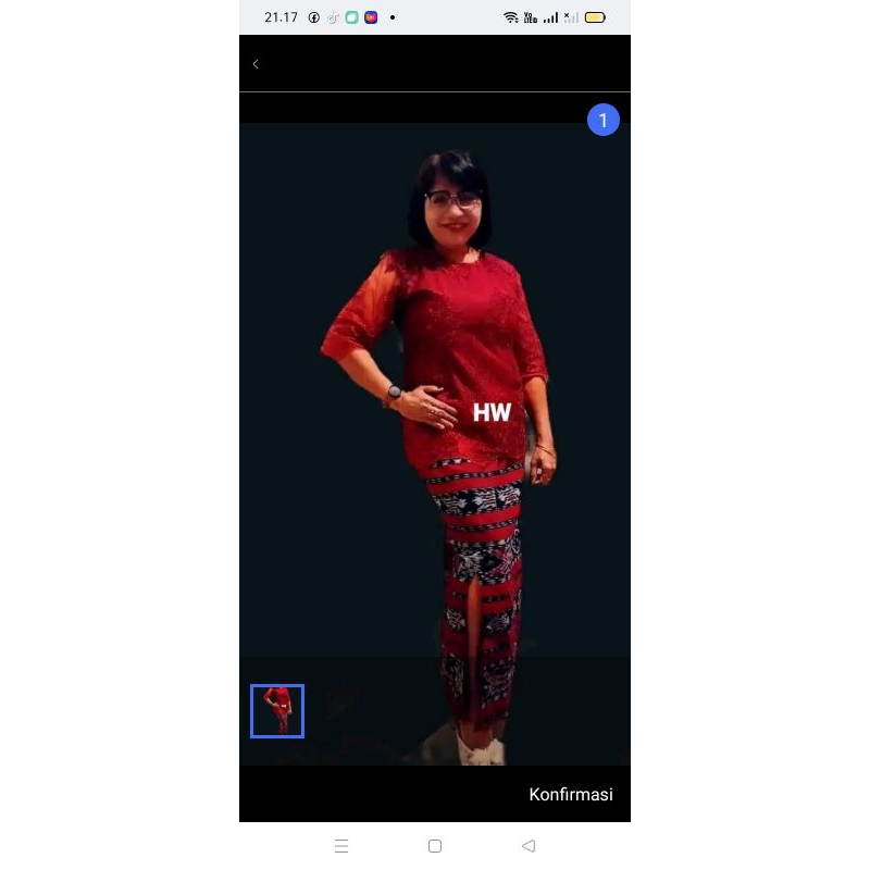 STELAN ROK BLUS BROKAT MAROON