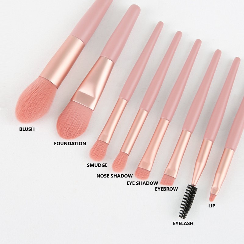 BRUSH MAKE UP 8 IN 1 PVC / KUAS MAKE UP / SET PAKET KUAS / MAKE UP TOOL