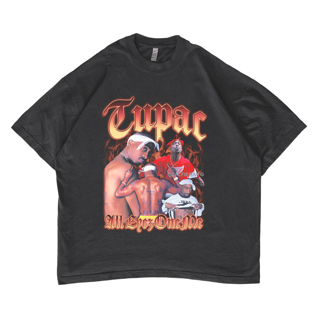 Tupac Makaveli 2pac Rap Tee Oversized T-shirt Vintage #04