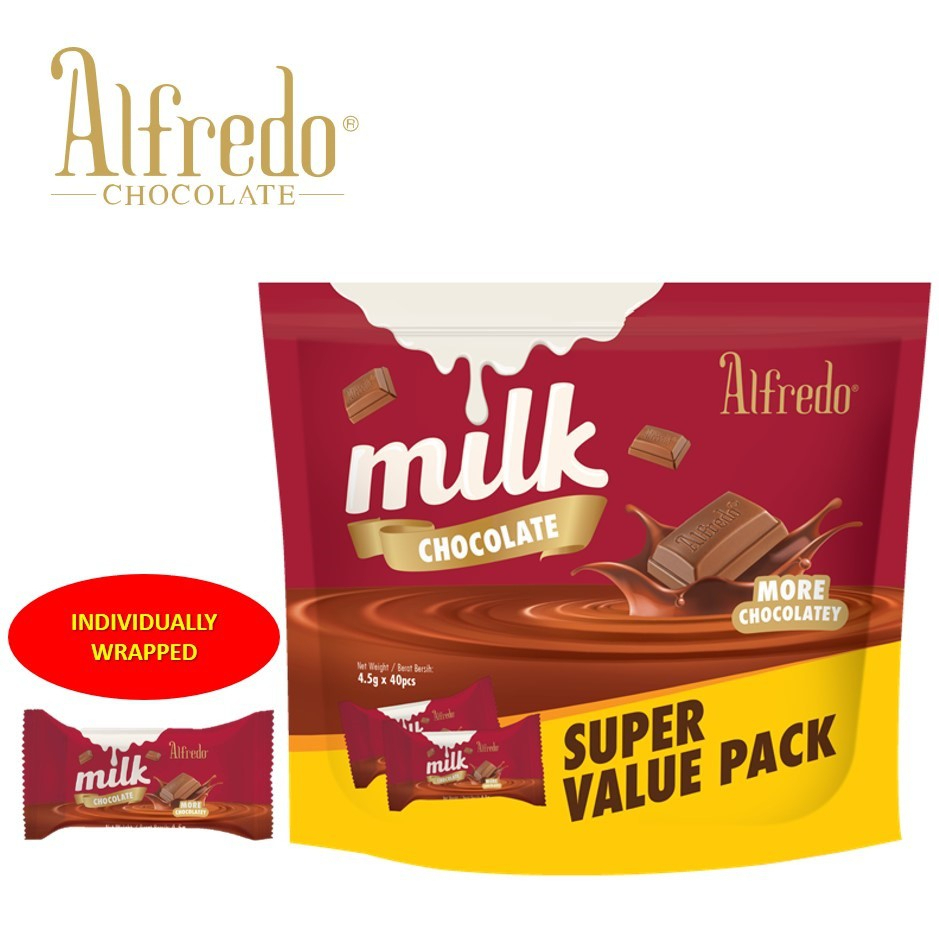 Alfredo Super Value Pack 180gr Coklat Malaysia Milk Chocolate Premium Coklat Susu