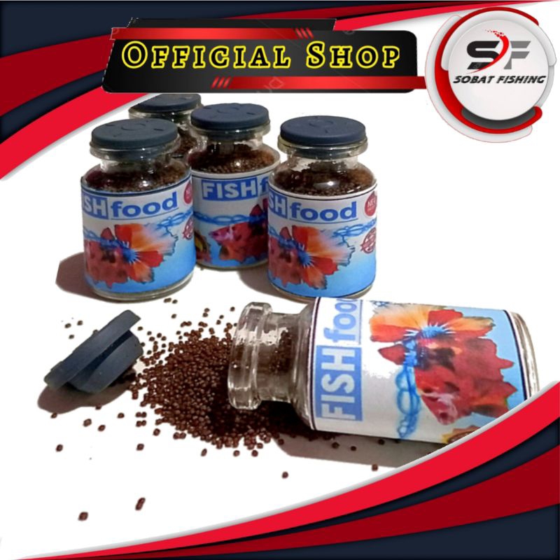 pelet pakan ikan hias cupang botol