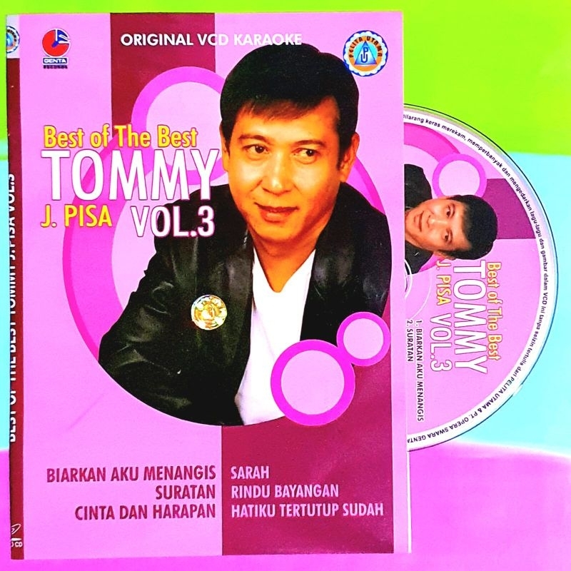 KASET ORIGINAL VCD LAGU KARAOKE TOMMY J PISA-VOCAL ON OF AKTIF-KASET DVD LAGU TOMMY J PISA-KASET KAR