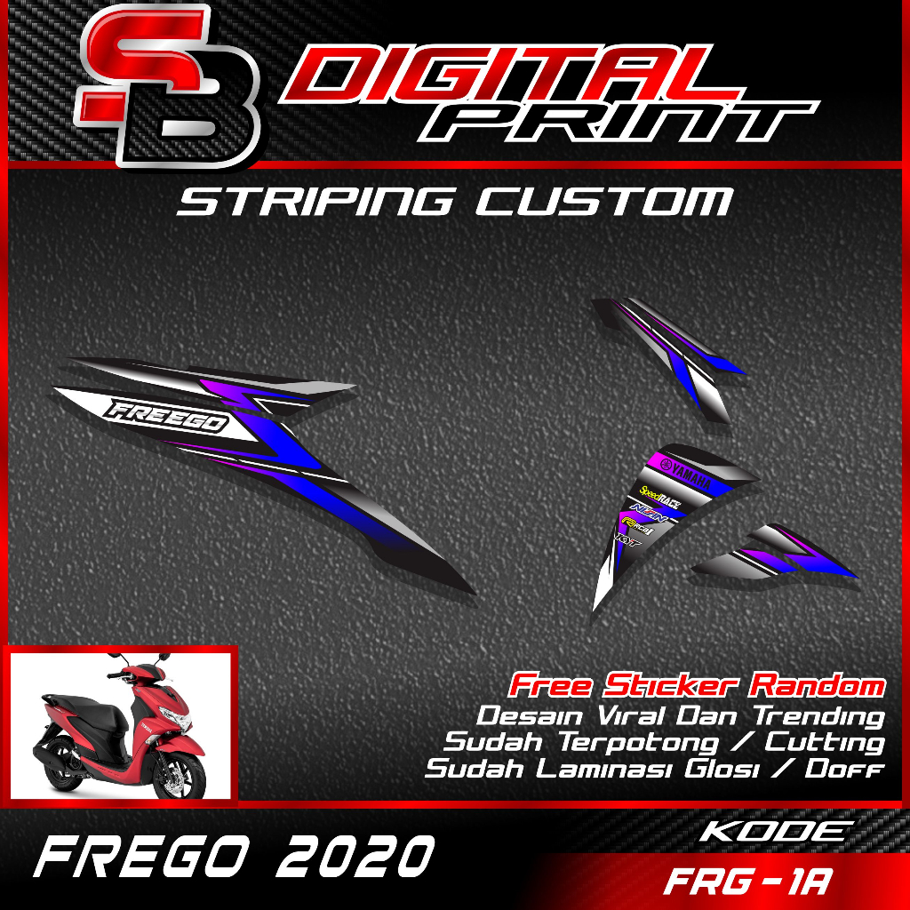 STRIPING VARIASI YAMAHA FREEGO / STICKER LIST VARIASI MOTOR YAMAHA FREEGO