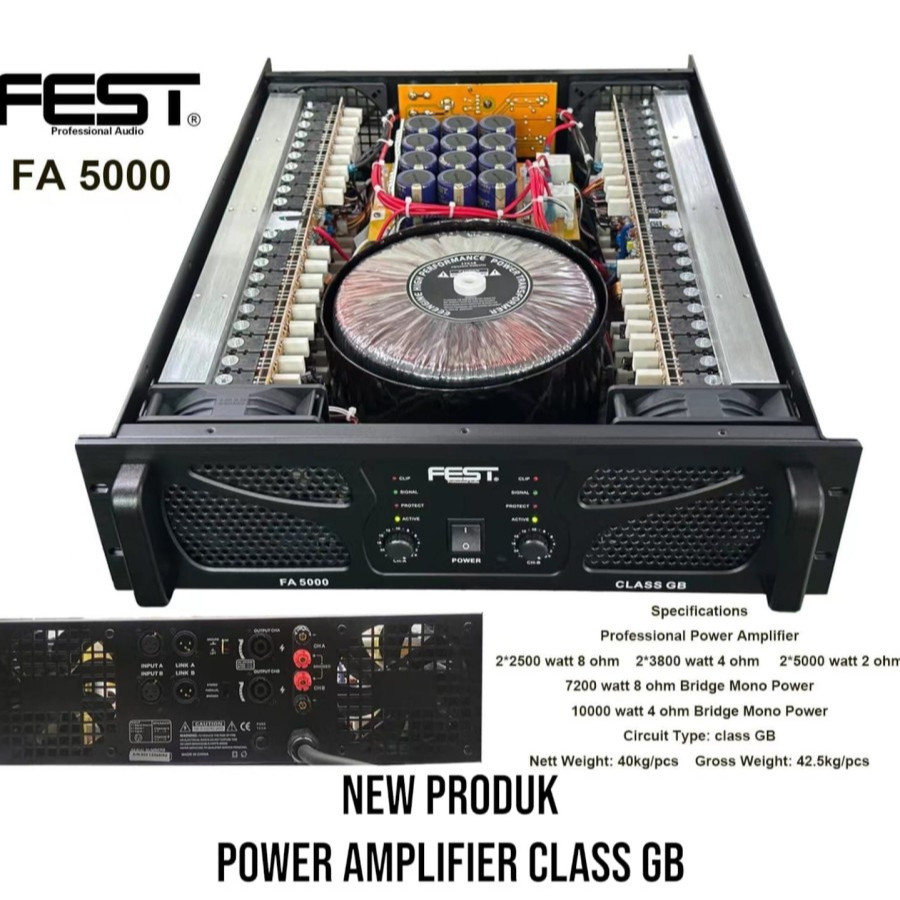 Power Amplifier FEST FA 5000 Class GB Original