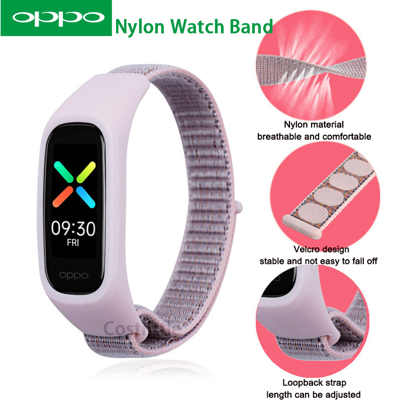 Strap OPPO Loopback Nylon Loop Women Watch Band For OPPO Band Breathable Velcro Band Sports Waterpro