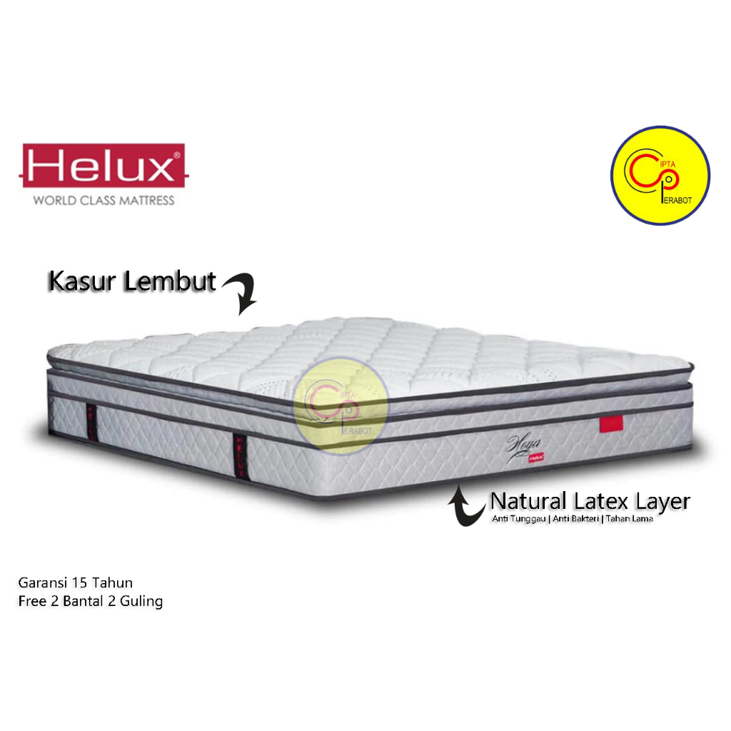 Matras Kasur Springbed Latex Helux Hoya Super Soft dengan Helux Bonnel Technology