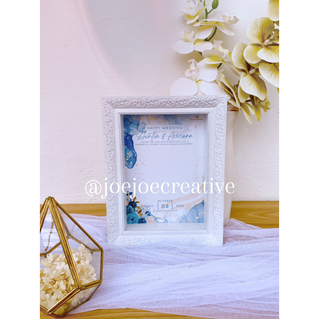 Frame fiber mahar  frame putih batik  Frame kekinian  pigura fiber kekinian  pajangan foto  FRAME KA