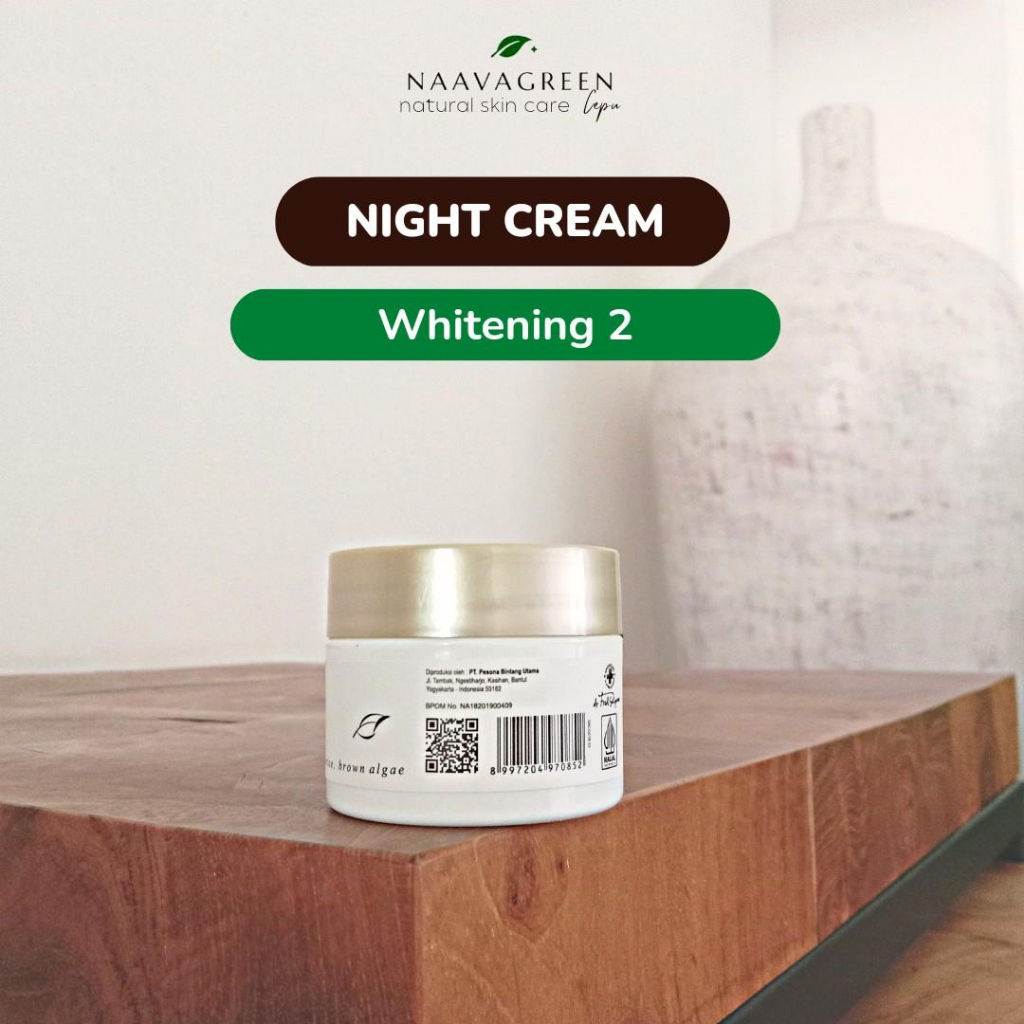 Naavagreen Night Cream Whitening - Krim Malam Mencerahkan