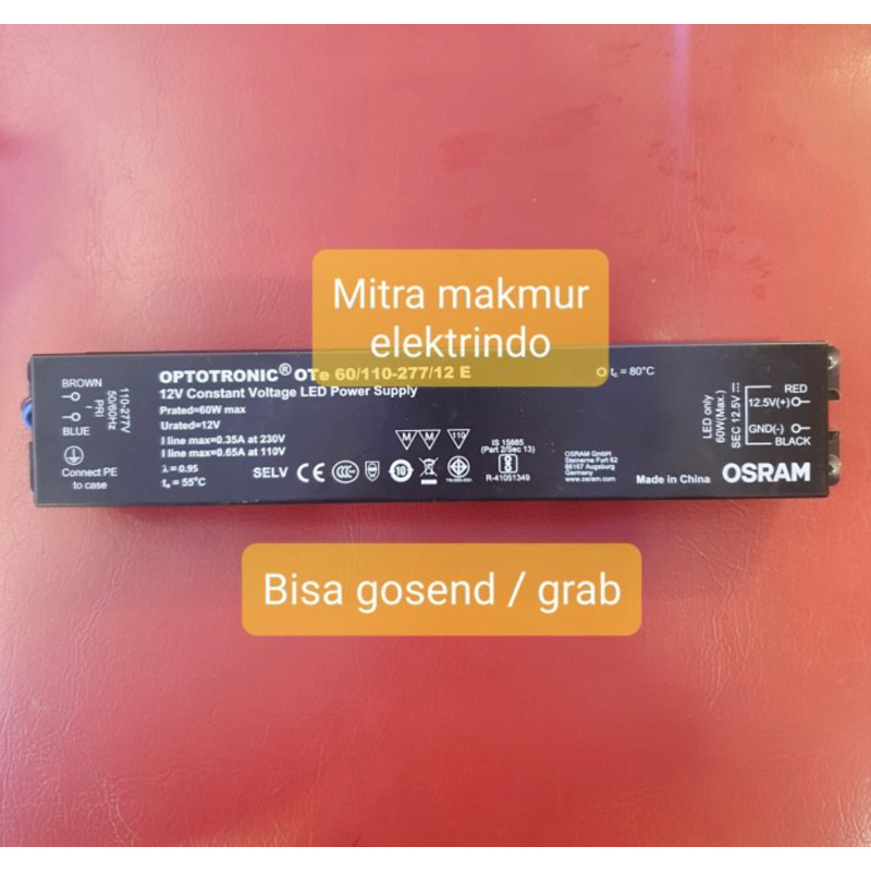 ballast osram optotronic Ote 60/110-277 /12E / ballast osram 60w 12V
