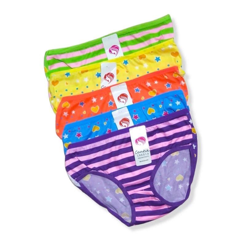 6 pcs cd wanita remaja britex salur termurah | celana dalam wanita remaja motif salur garis garis br