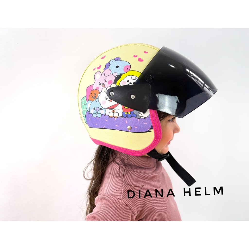 Helm Bogo Retro Anak Fuulface Termurah,Helm Anak FullFace Usia 2-5