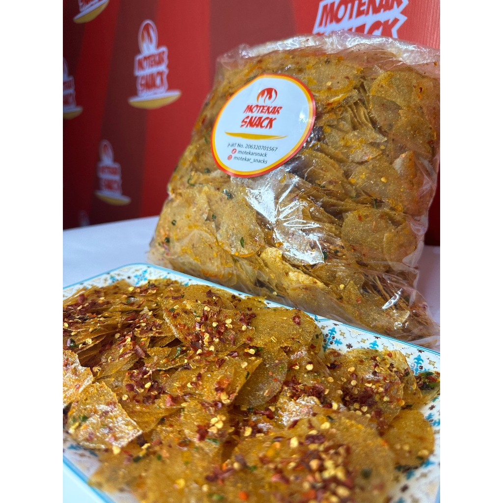 

Keripik Kaca Daun Jeruk 1kg Pikca Pedas Motekar Snack Food Snacks