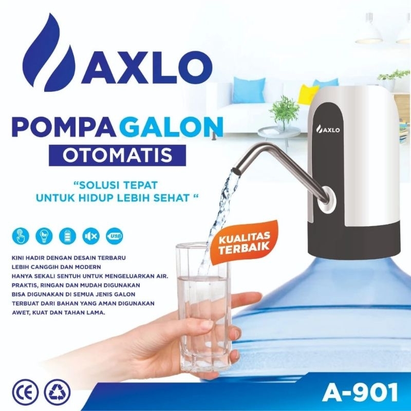 Pompa Air Galon Elektrik Axlo / Pompa Galon Portable Water Electrik Pump Charger / USB.