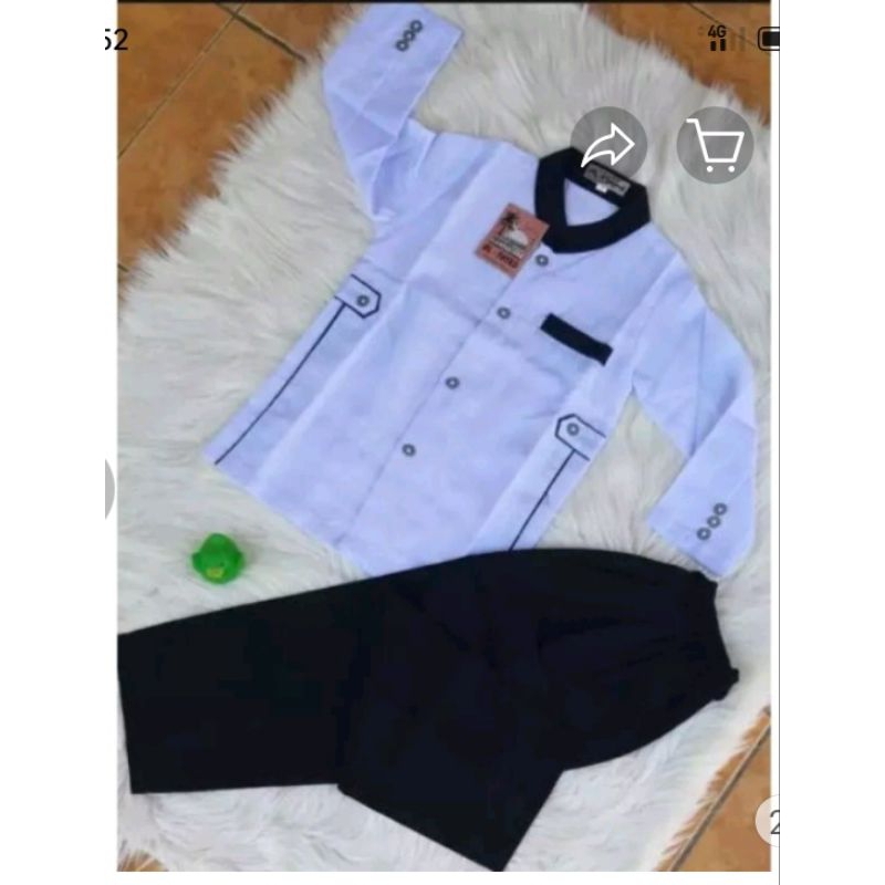 SETELAN BAJU KOKO ANAK JASKO USIA 4 - 12 TAHUN ( TK - SD )