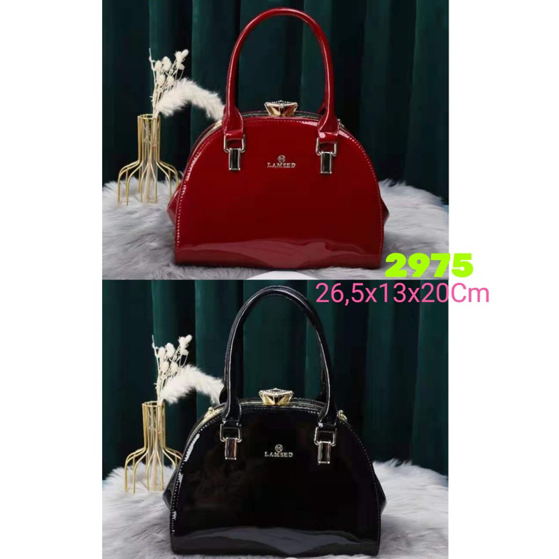 Tas Import Wanita Behel Glossy Polos