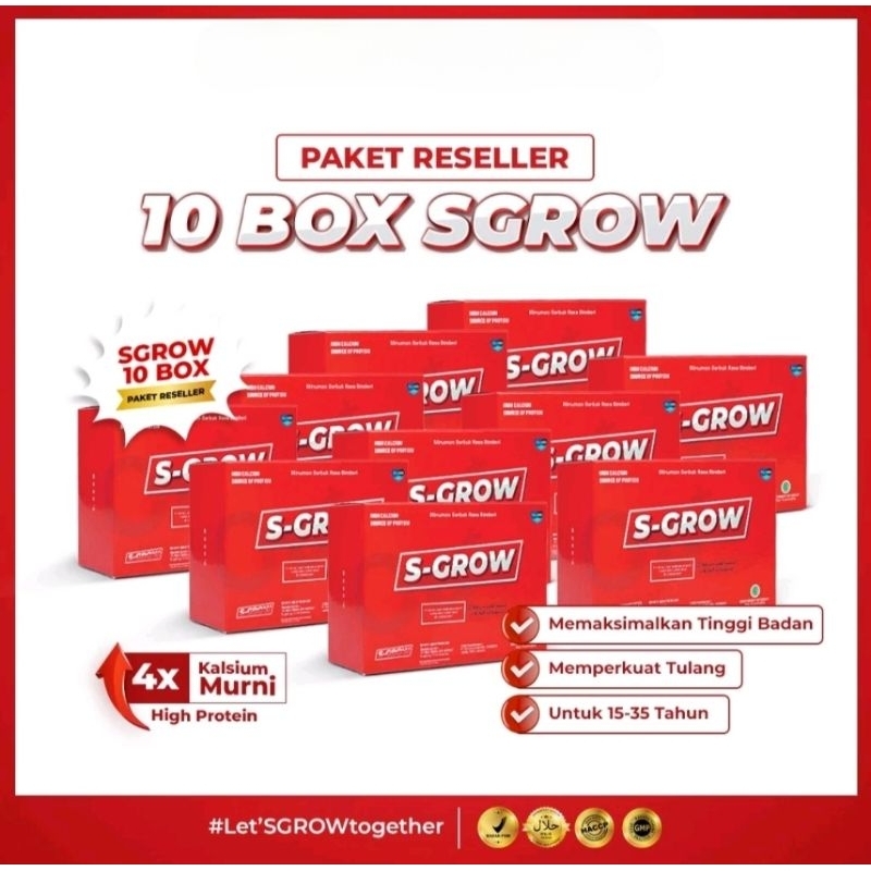 Paket Usaha Reseller S-Grow - isi 10 BOX S-GROW