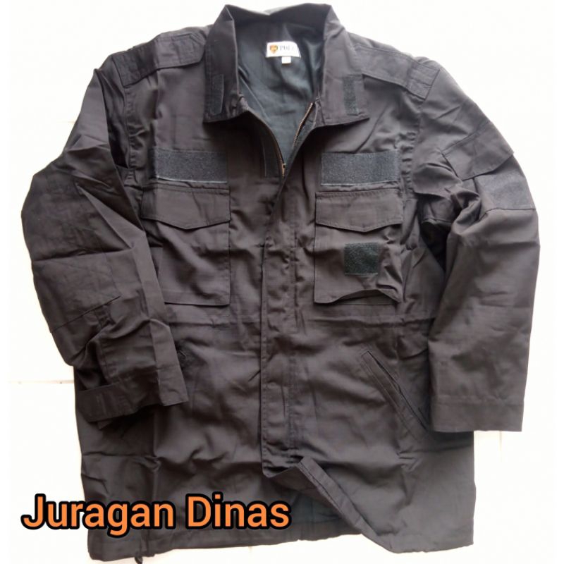 Jaket Tactical Hitam Brimob Ripstok Jatah POLRI