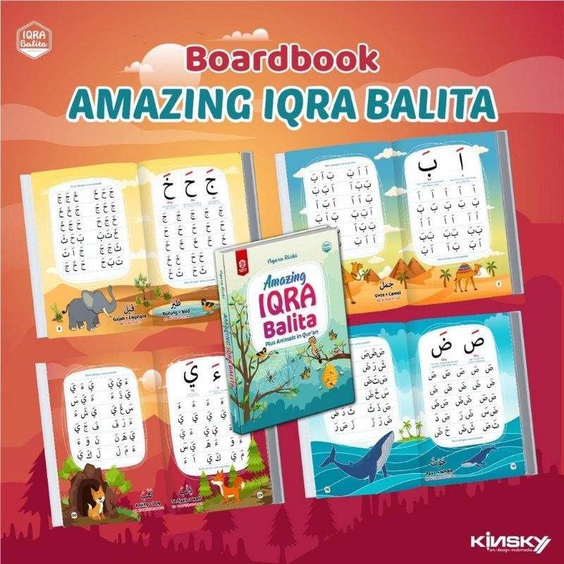 [original new] AMAZING IQRO BALITA SERI HEWAN BOARDBOOK