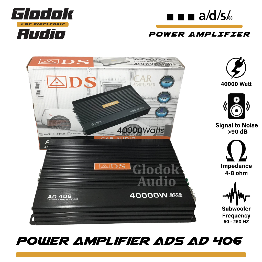 Power mobil amplifier ADS AD 406  4 chanel Mosfet 40000 watt