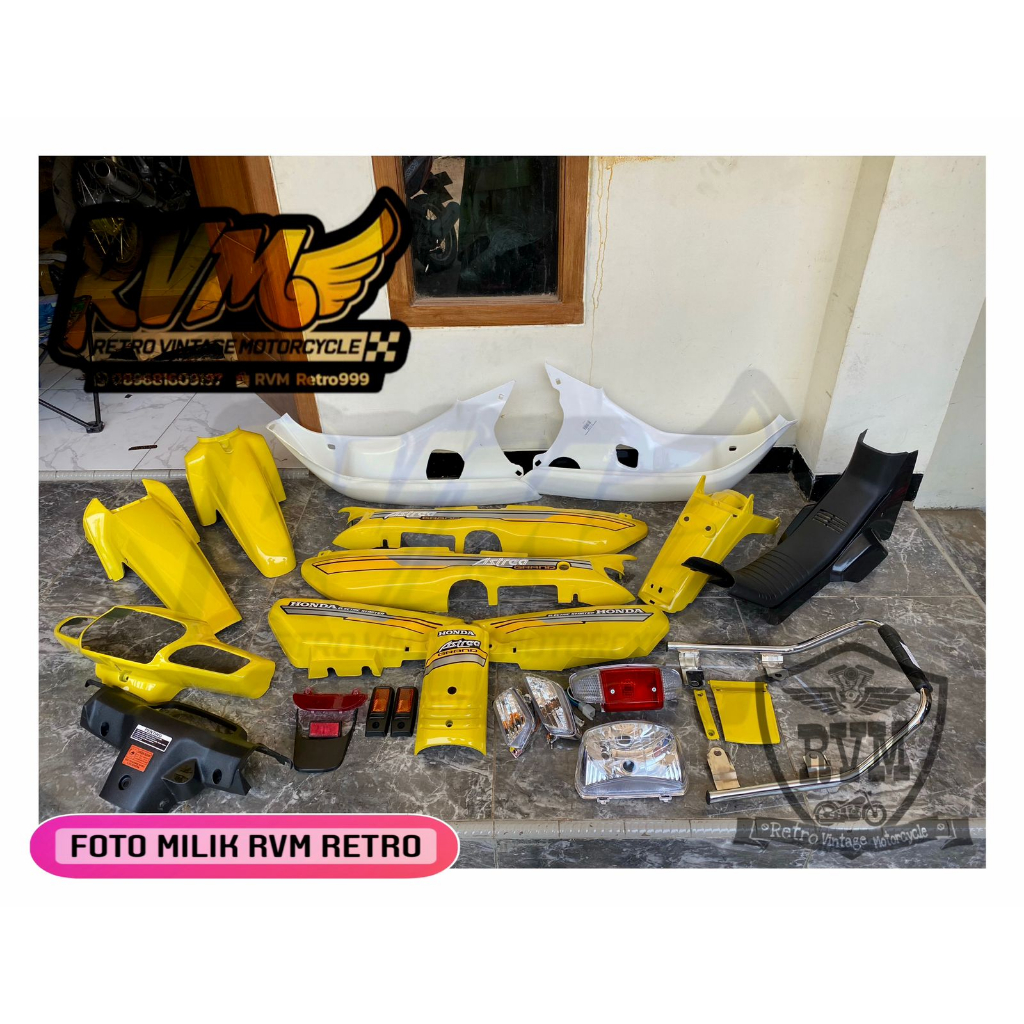 Paket Cover Body Astrea grand Legenda Impressa kuning Full set Body Astrea grand Legenda2