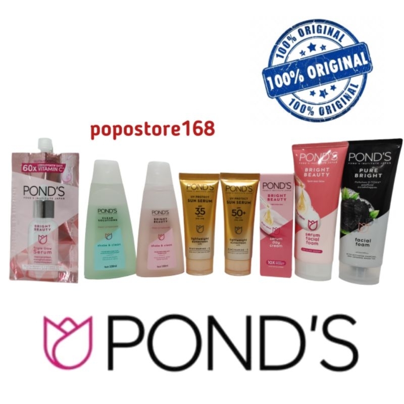 SUNSCREEN PONDS/ FACIAL FOAM/ SERUM PONDS TRIPLE GLOW SERUM/ PONDS SERUM DAY CREAM/ SHAKE AND CLEAN 